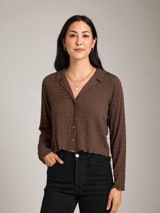 tops - Monk & Lou - Textured Lulu Shirt - PLENTY