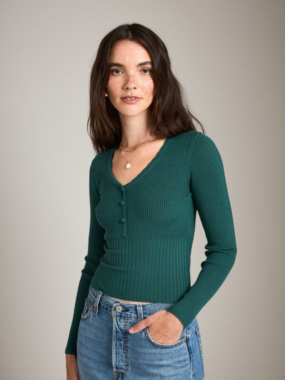 Monk & Lou Sweater Greenlake / 2XS Brenda Scallop Neck Sweater