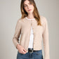 Monk & Lou Sweater Heather Oat / 2XS Rowena Crewneck Cardigan