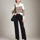 PLENTY Sweater Ottoman Stripe Colby Quarter Zip Pullover