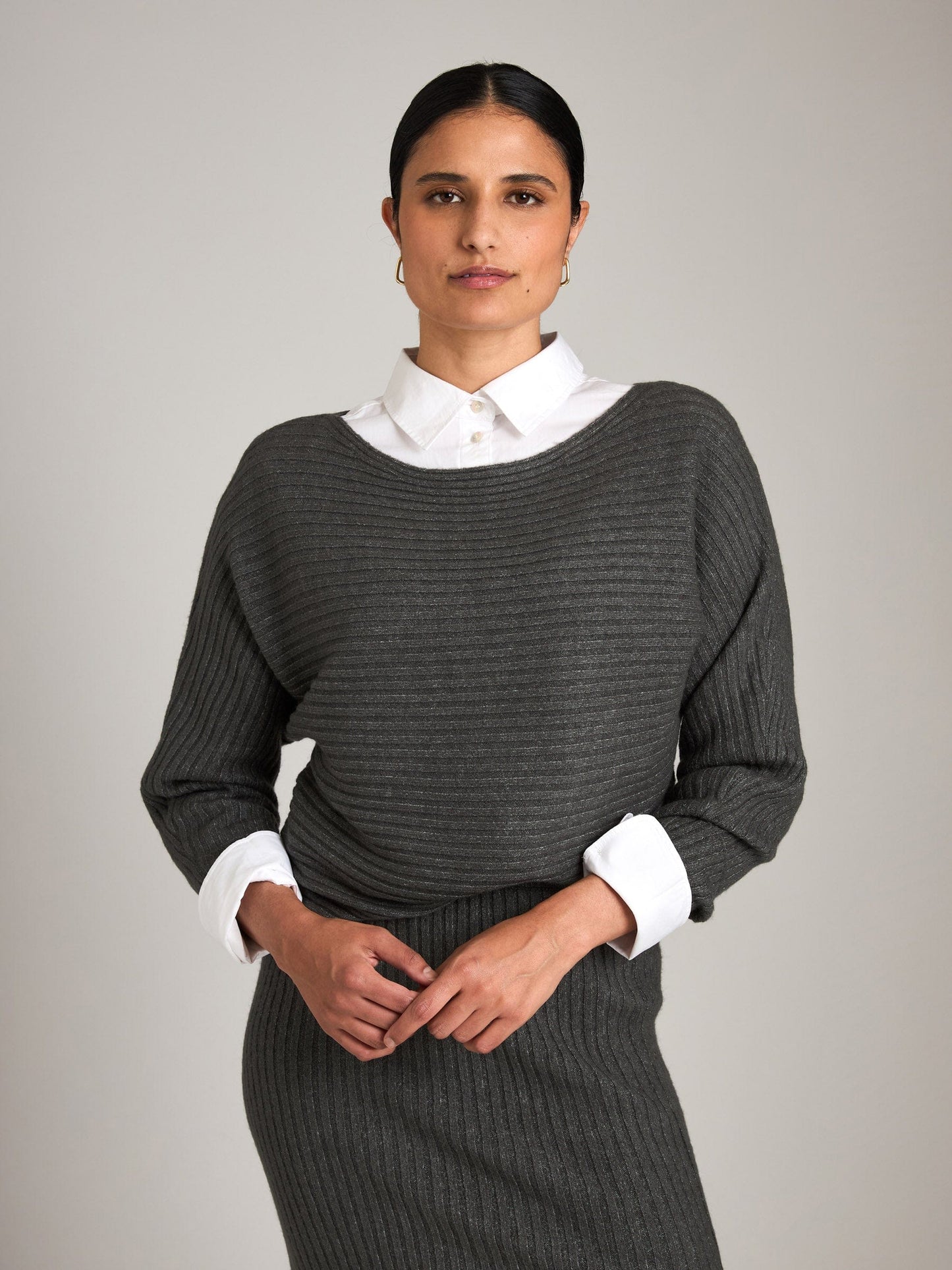 Monk & Lou sweater Greyish / 2XS Aubrey Boatneck Pullover