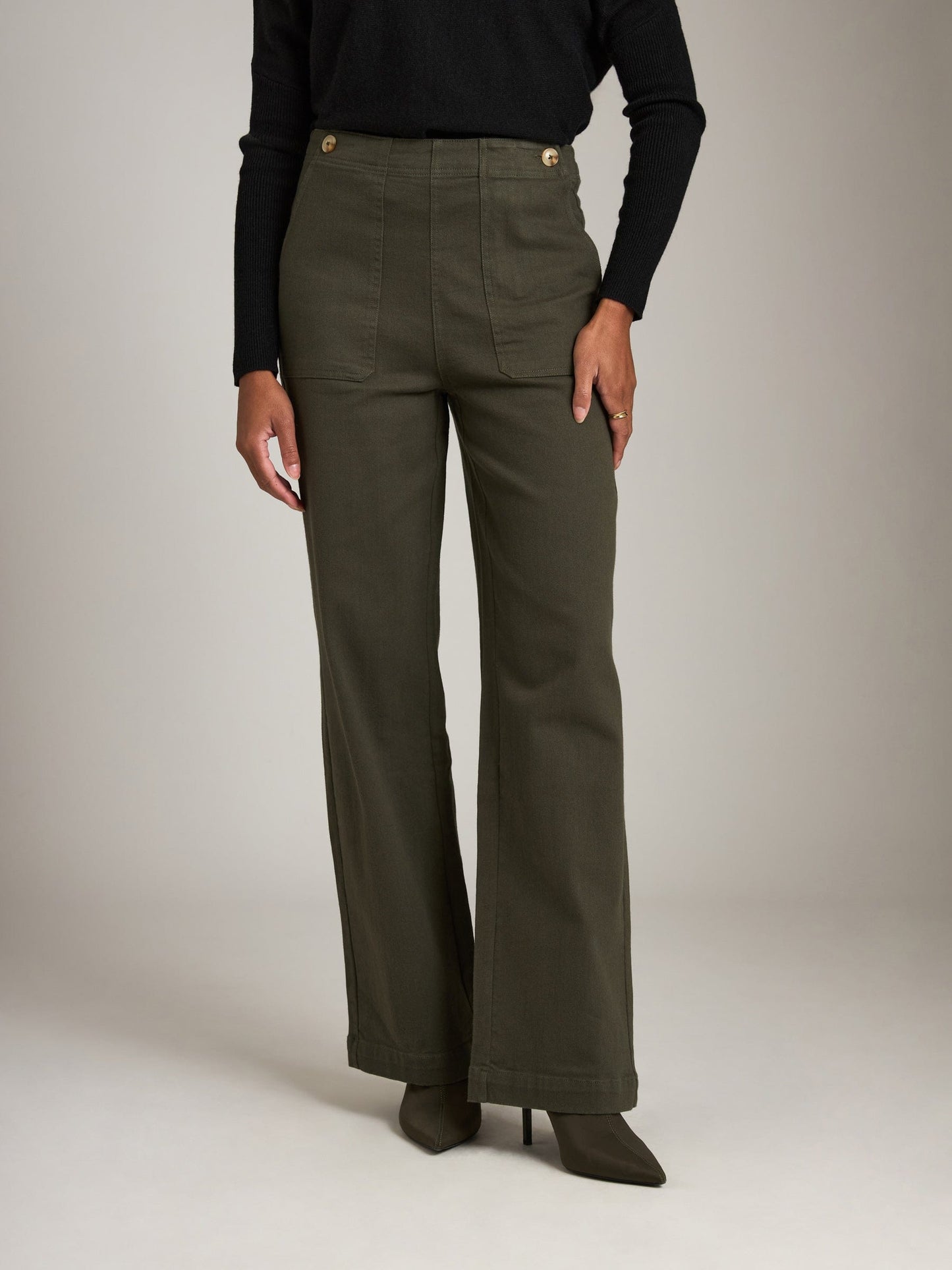 Monk & Lou BOTTOMS Olive / 00 Devina Relaxed Pant