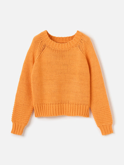 Monk & Lou Sweater Tangerine / 2XS Valerie Crop Sweater