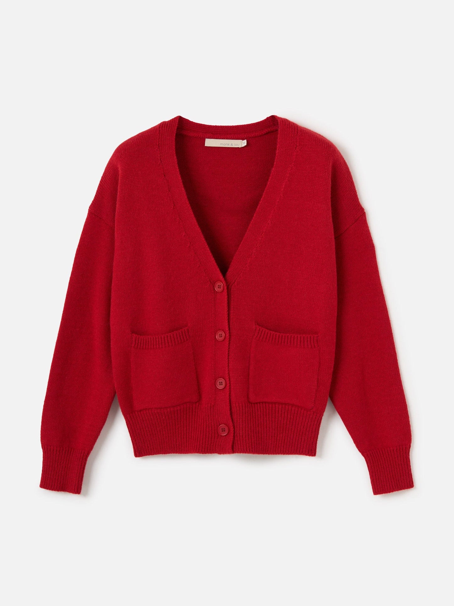 Monk & Lou sweater Red Cherry / 2XS Walden Relaxed Pocket Cardi