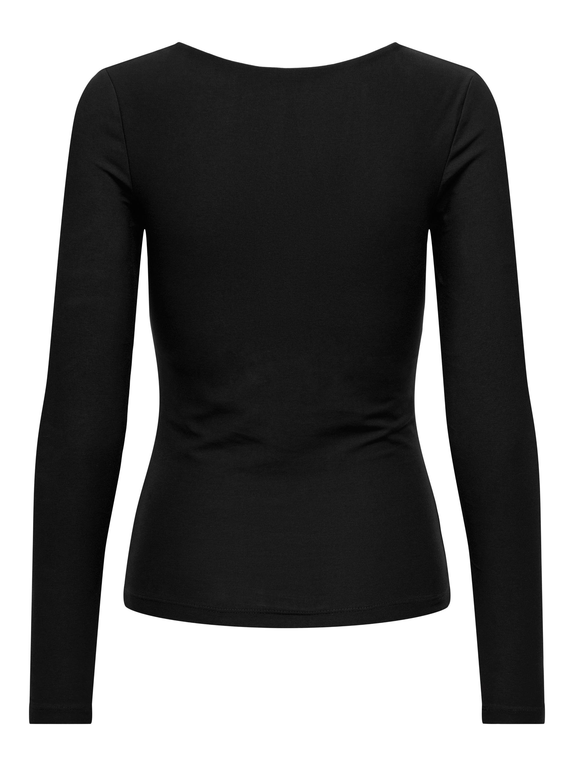 tops - Only - Choice 2-Way Scoop Neck Long Sleeve - PLENTY