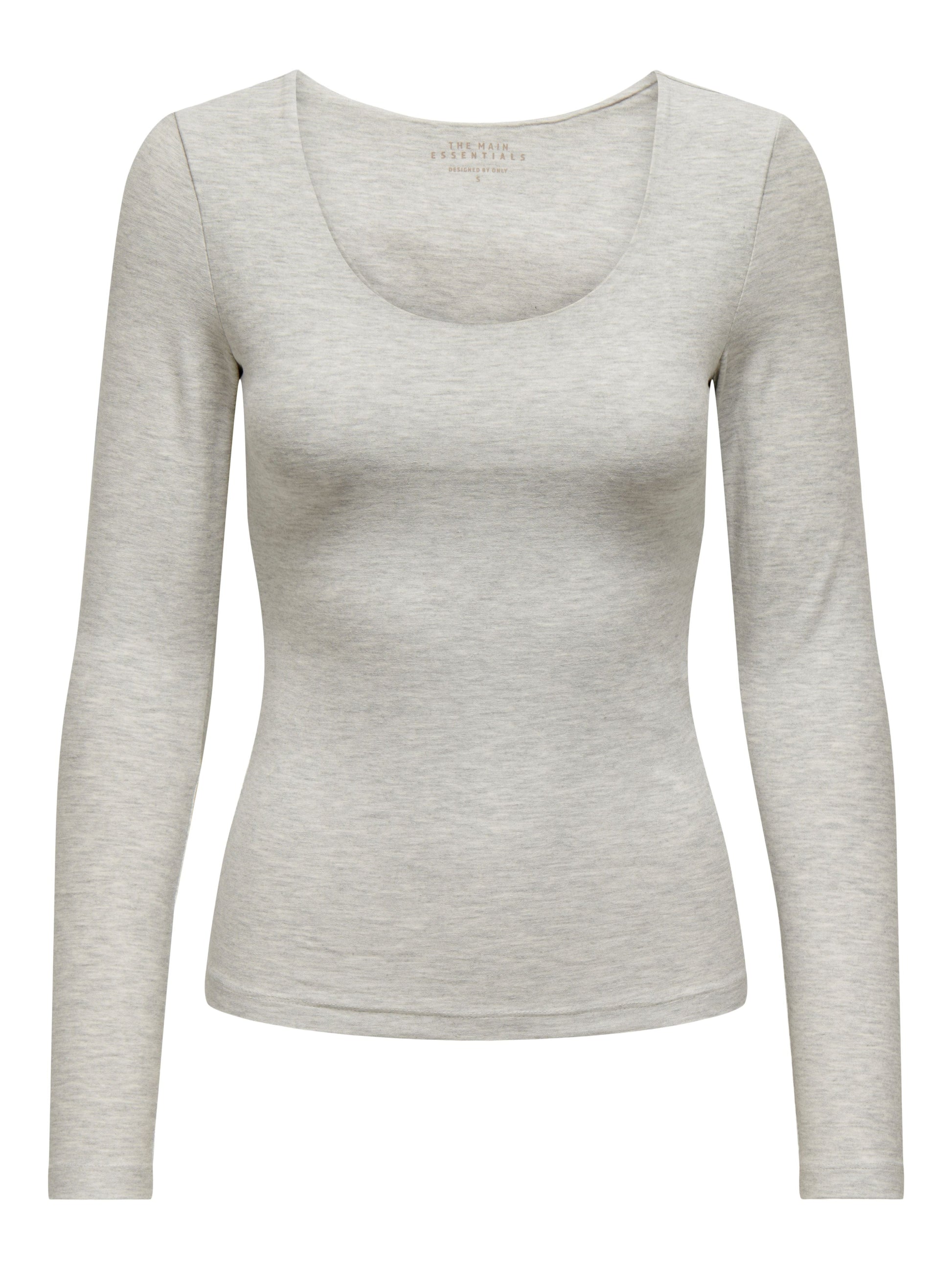 tops - Only - Choice 2-Way Scoop Neck Long Sleeve - PLENTY