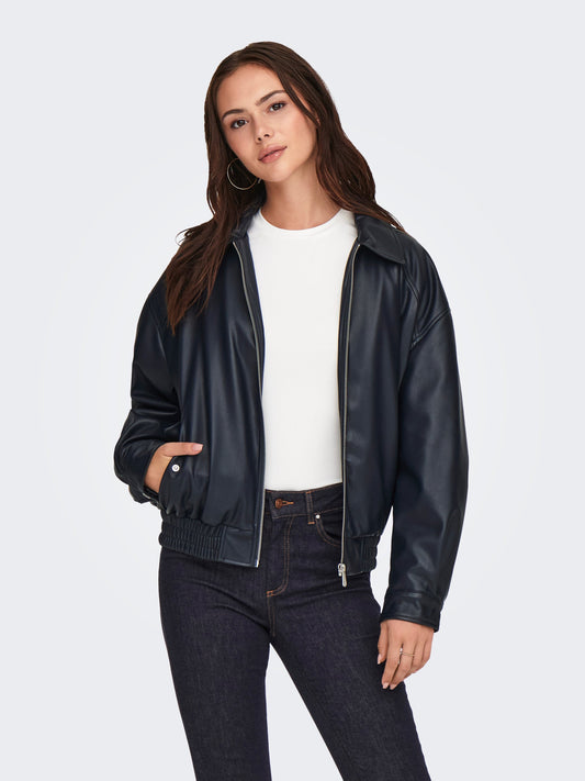 Only JACKETS ONLY HEIDI FAUX LEATHER BOMBER