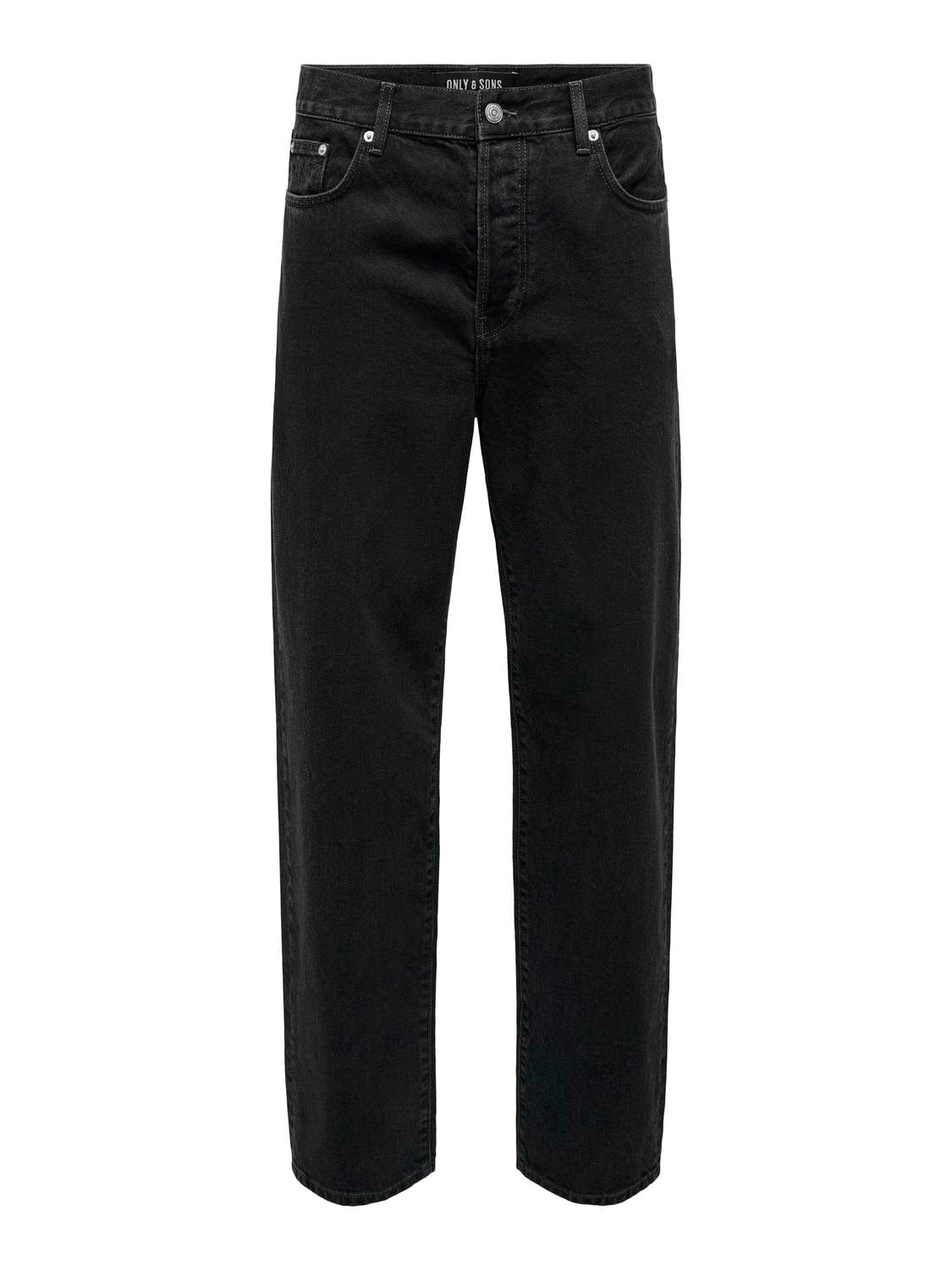 M BOTTOMS - ONLY&SONS - Five Baggy 8788 Denim - Washed Black - PLENTY