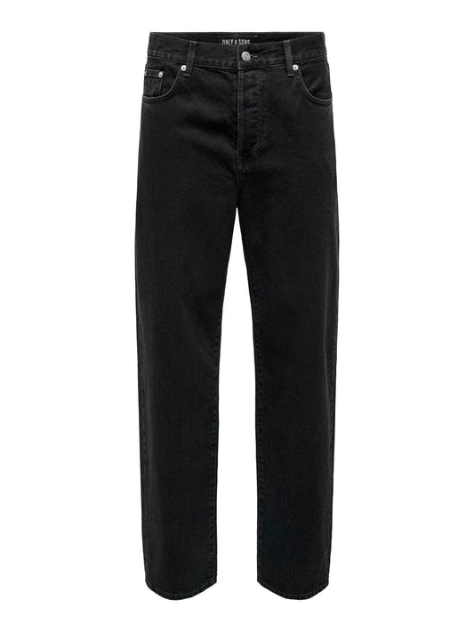 M BOTTOMS - ONLY&SONS - Five Baggy 8788 Denim - Washed Black - PLENTY