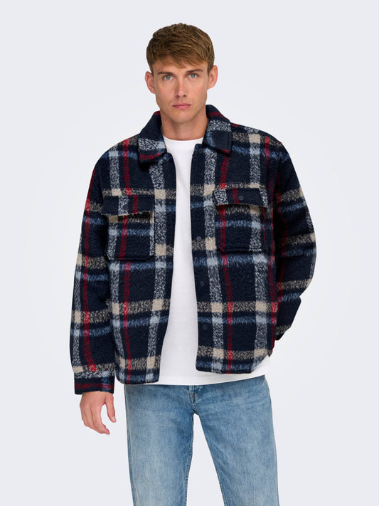 ONLY&SONS JACKETS ONLY&SONS GIO LF CHECK PADDED JACKET