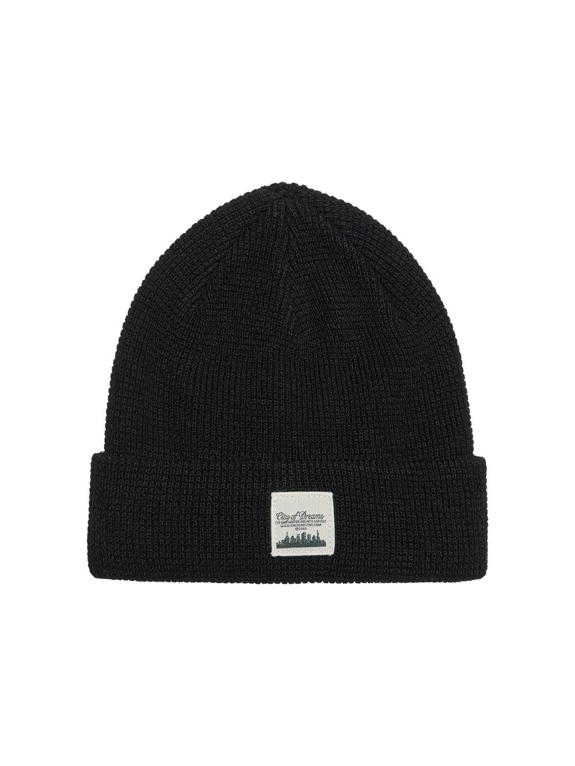 ONLY&SONS ACCESSORIES Black Hayes City Long Beanie