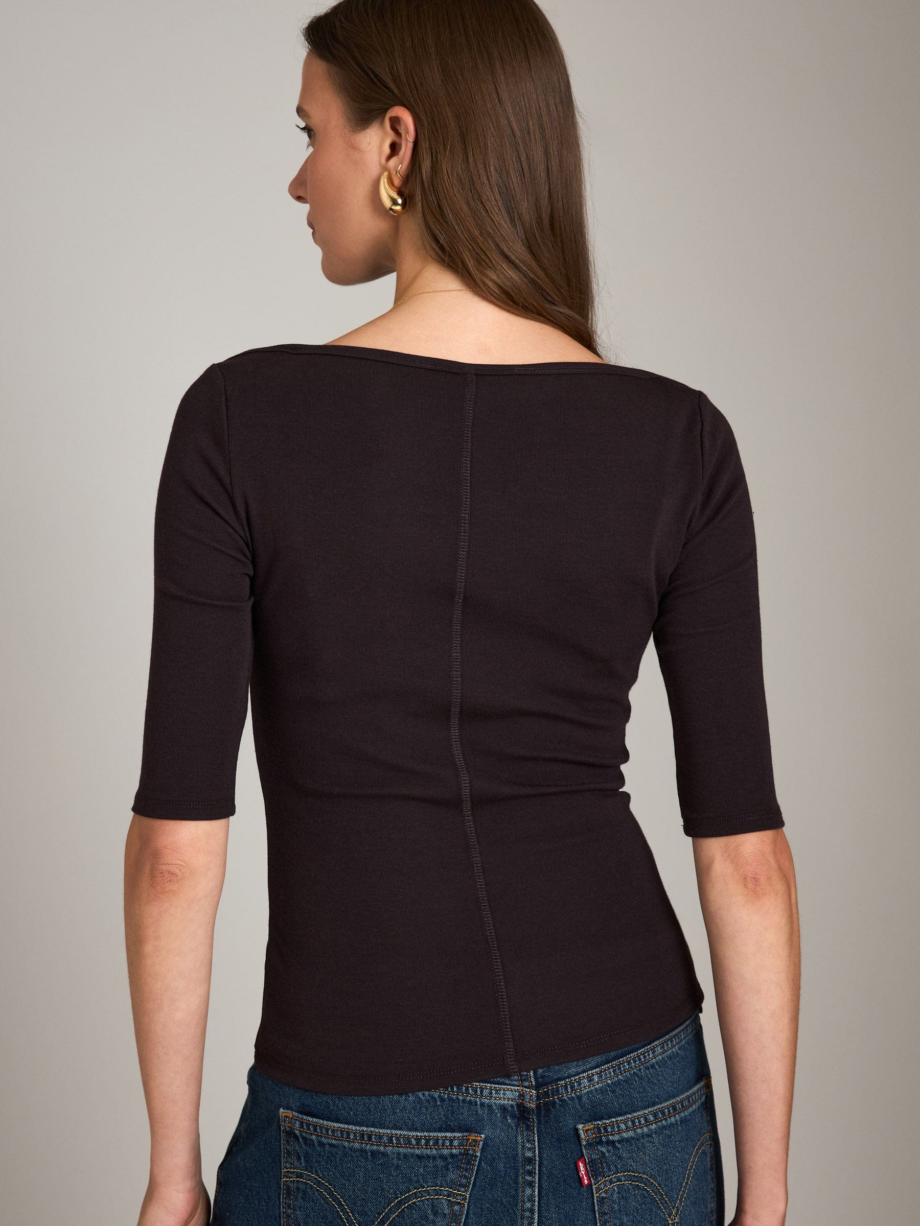 TOPS - Ribbon Luxe - Cotton Stretch Eve Top - PLENTY