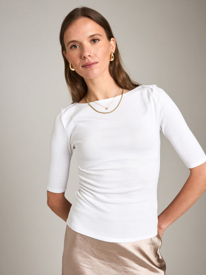 TOPS - Ribbon Luxe - Cotton Stretch Eve Top - PLENTY