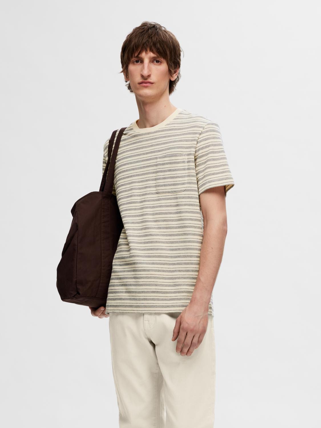 m tops - Selected - Sune Stripe Pocket Tee - PLENTY