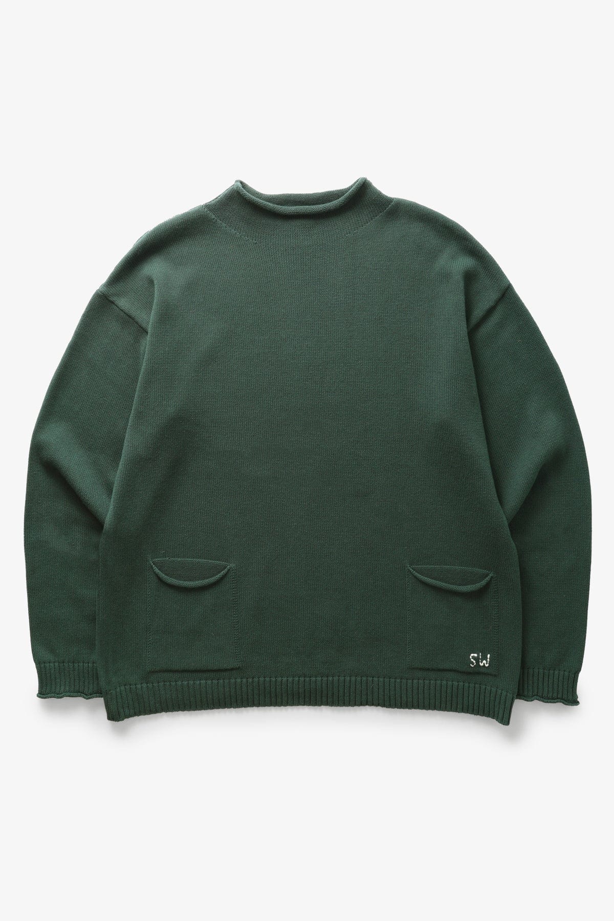 SERVICE WORKS M SWEATERS Forest / S Mock Neck Smock Sweater