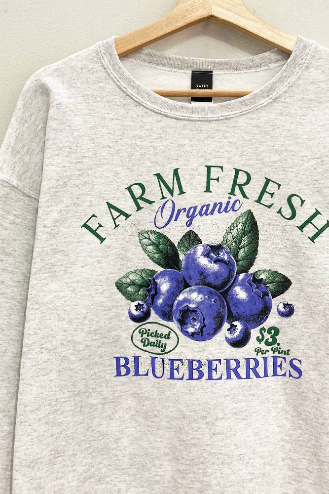 Farm Fresh Blueberries Sweatshirt