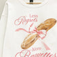 SWEET CLAIRE PULLOVERS SWEET CLAIRE LESS REGRETS MORE BAGUETTES SWEATSHIRT