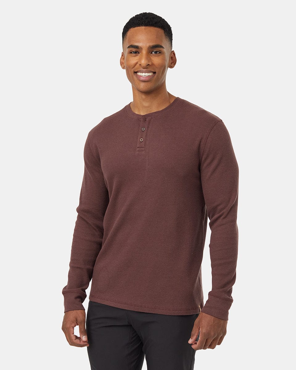 m tops - tentree - Tree Waffle Henley Longsleeve - PLENTY