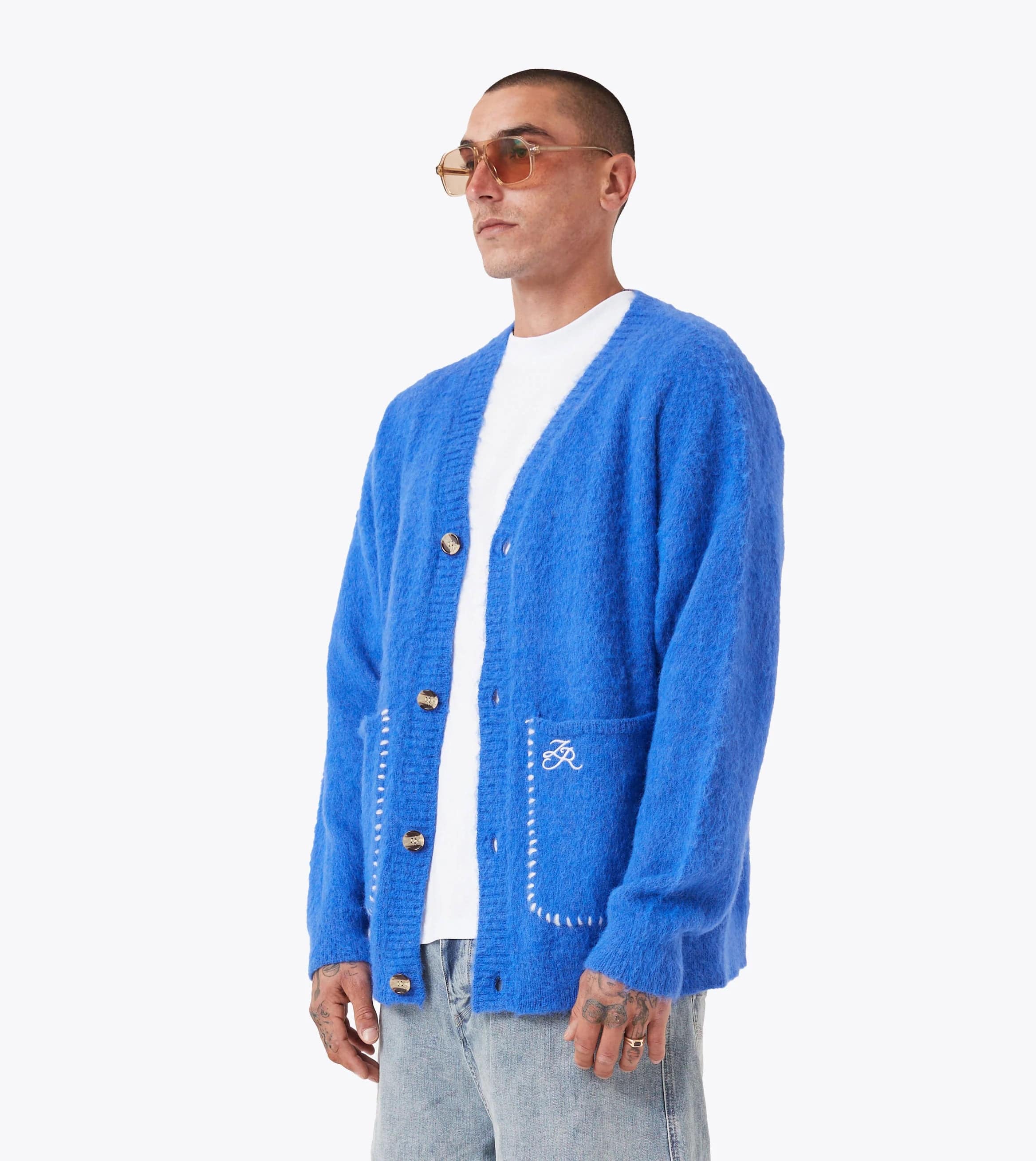 Fuzzy Lowgo Cardigan