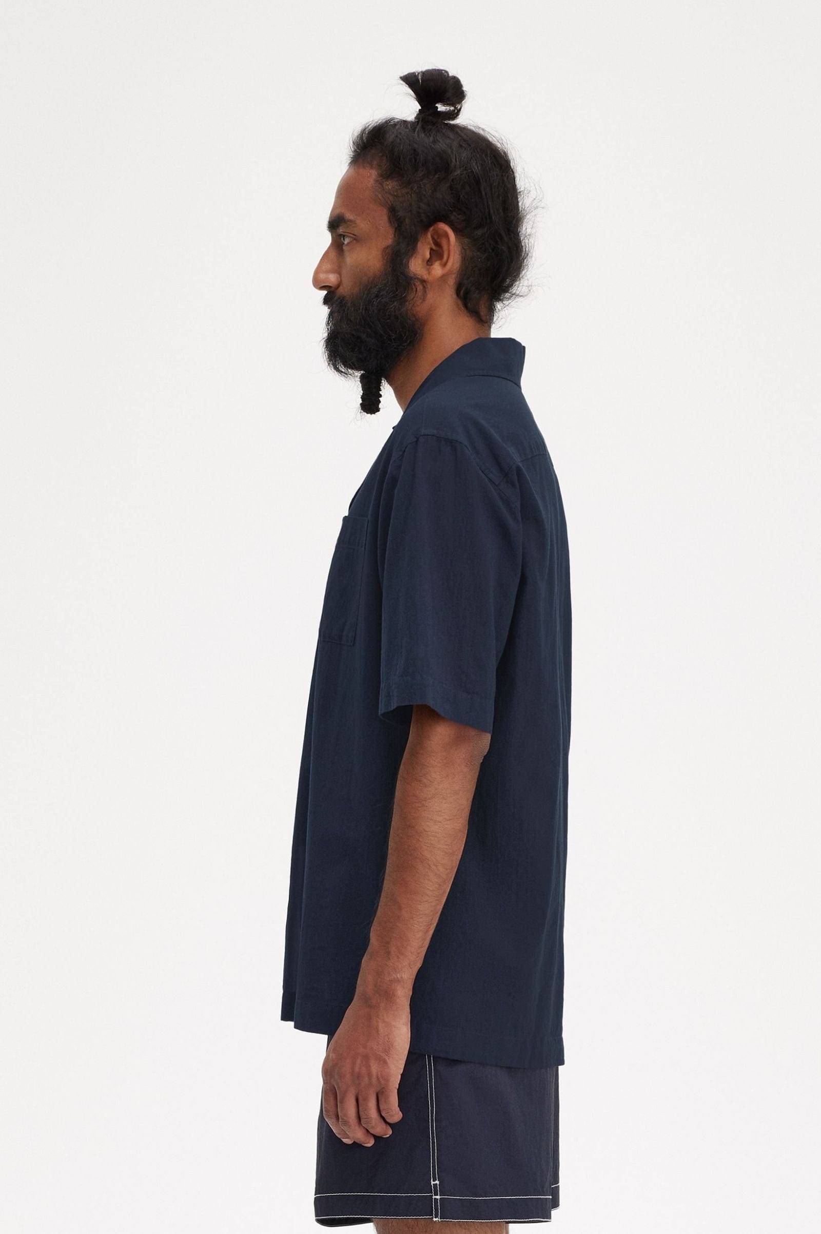 M TOPS - FRED PERRY - Lightweight Texture Revere Collar Shirt - PLENTY