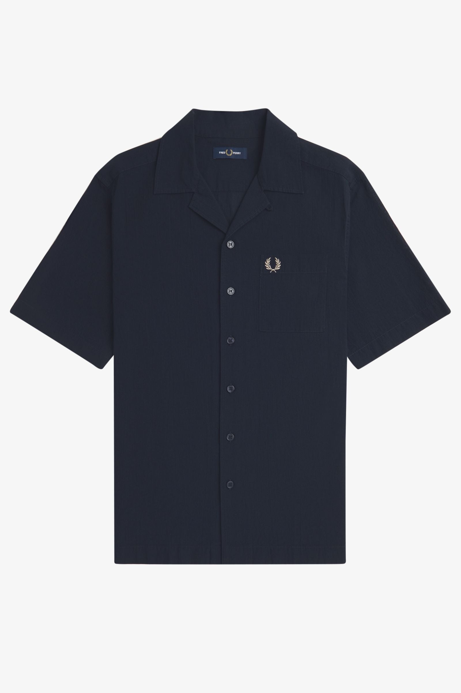 M TOPS - FRED PERRY - Lightweight Texture Revere Collar Shirt - PLENTY