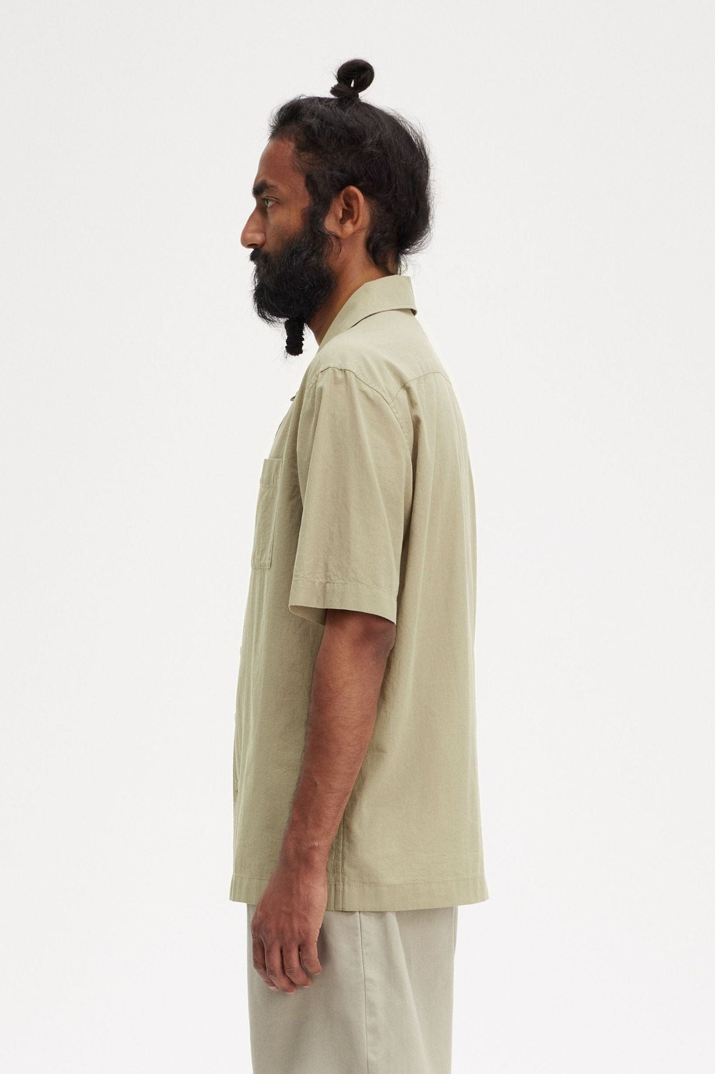 M TOPS - FRED PERRY - Lightweight Texture Revere Collar Shirt - PLENTY