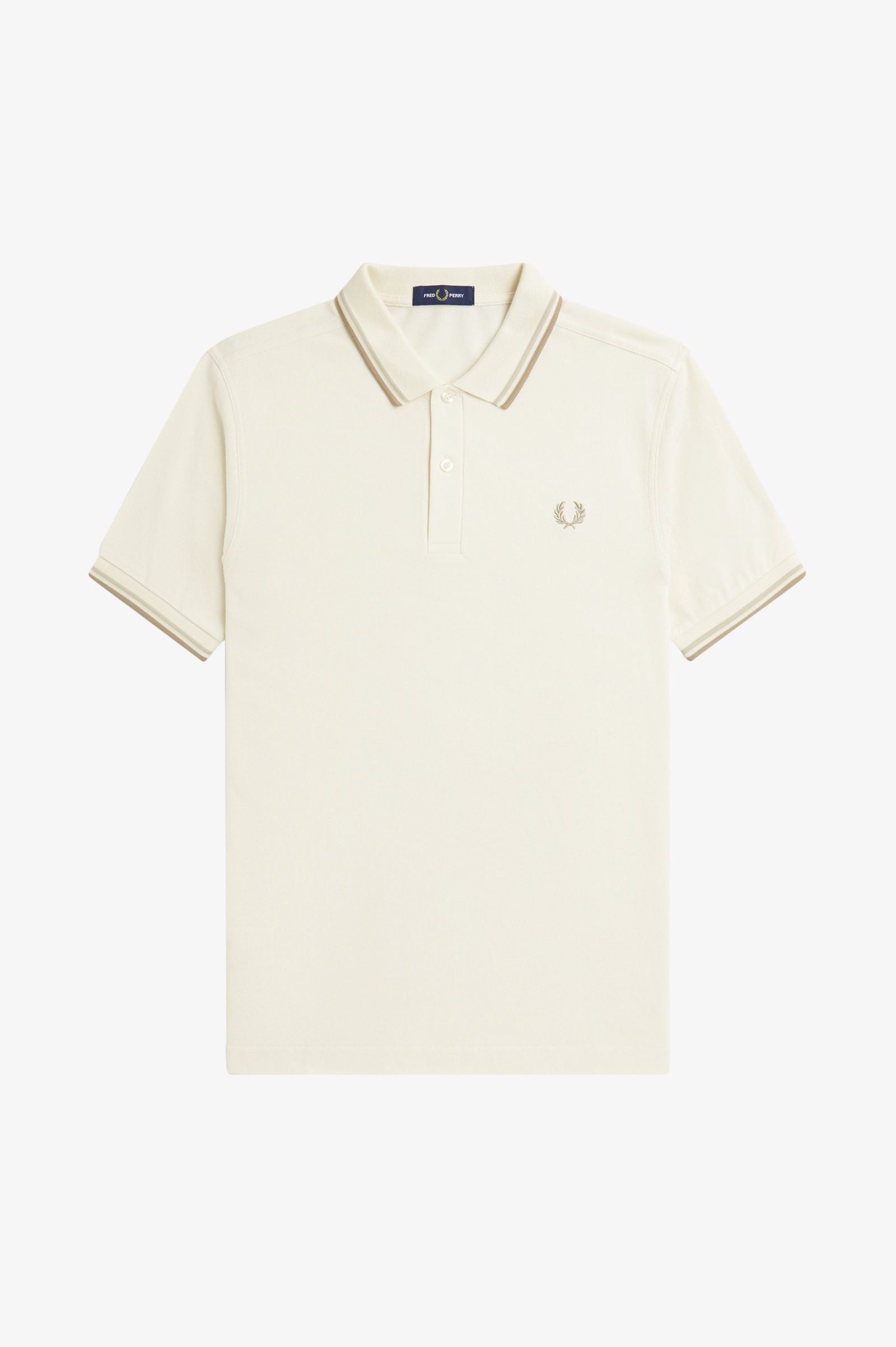 FRED PERRY m tops Ecru/Oatmeal/Warm Stone / S Twin Tipped Shirt