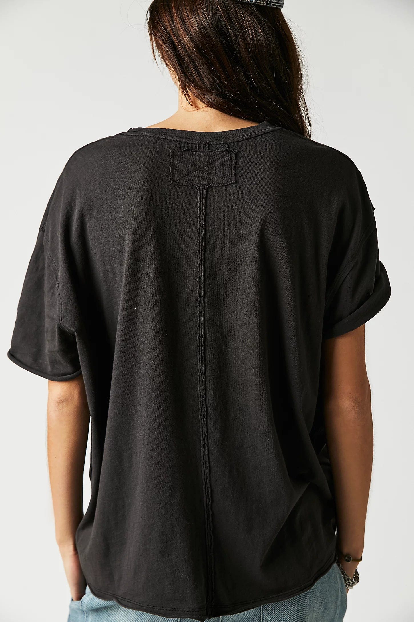 TOPS - FREE PEOPLE - Nina Cotton Oversized Tee - PLENTY