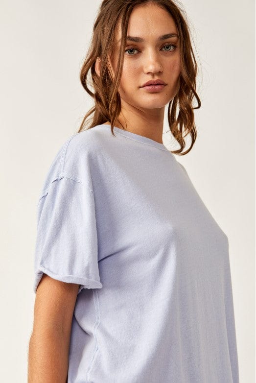 TOPS - FREE PEOPLE - Nina Cotton Oversized Tee - PLENTY