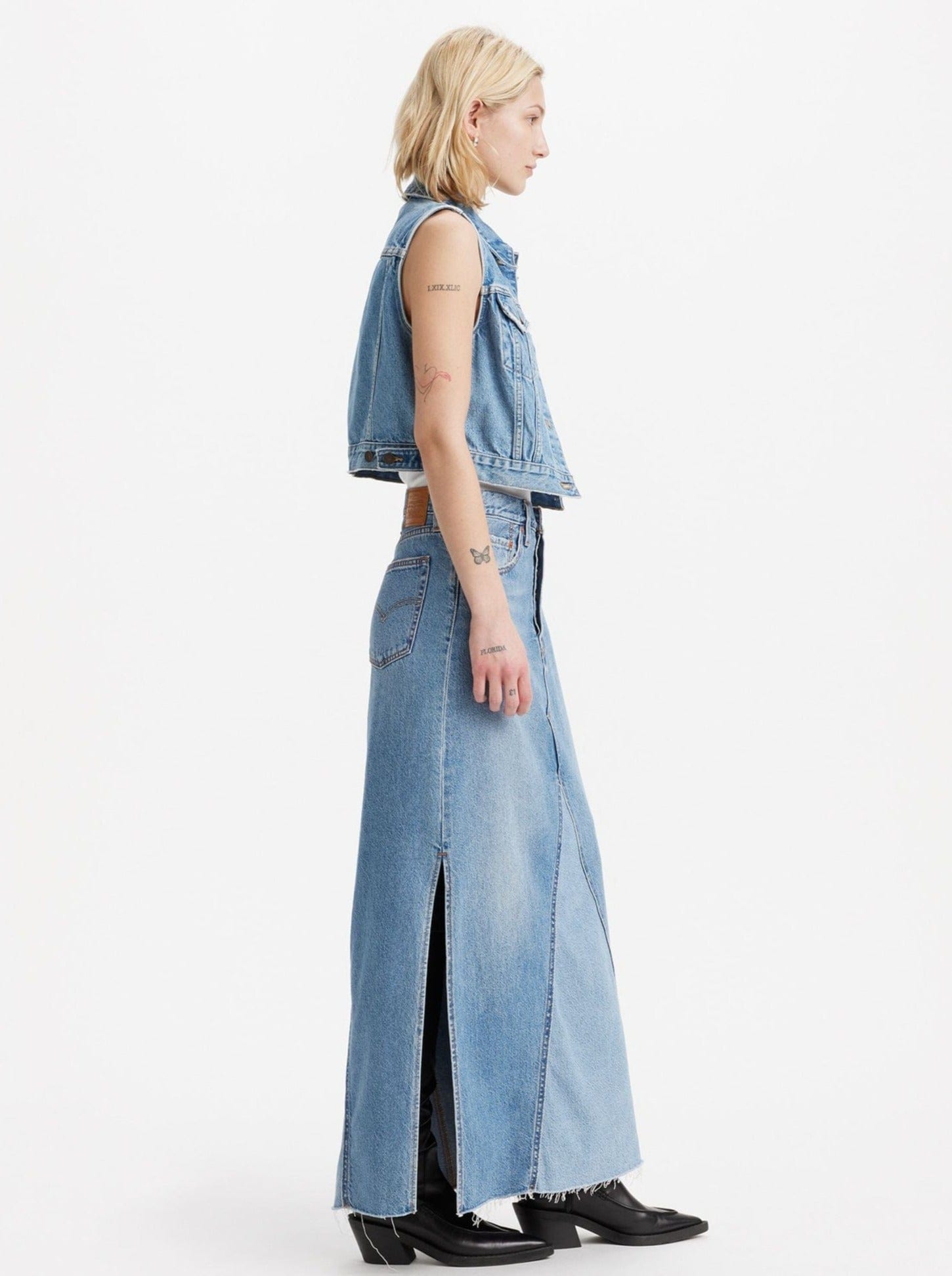 BOTTOMS - LEVI'S - Iconic Long Skirt With Slit - PLENTY