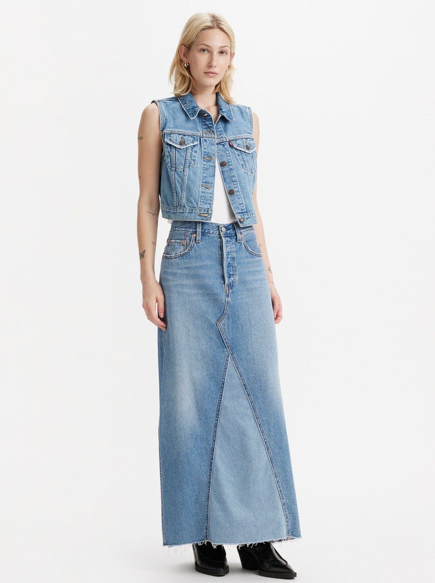 BOTTOMS - LEVI'S - Iconic Long Skirt With Slit - PLENTY