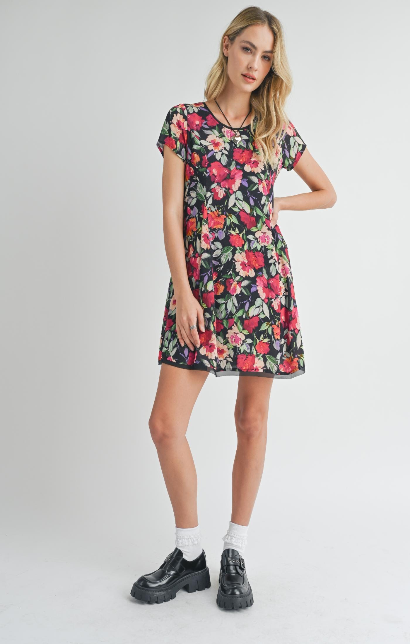 A Night Mini Floral Dress