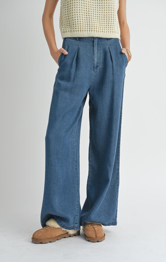 BOTTOMS - SADIE & SAGE - Archives Wide Leg Pant - PLENTY