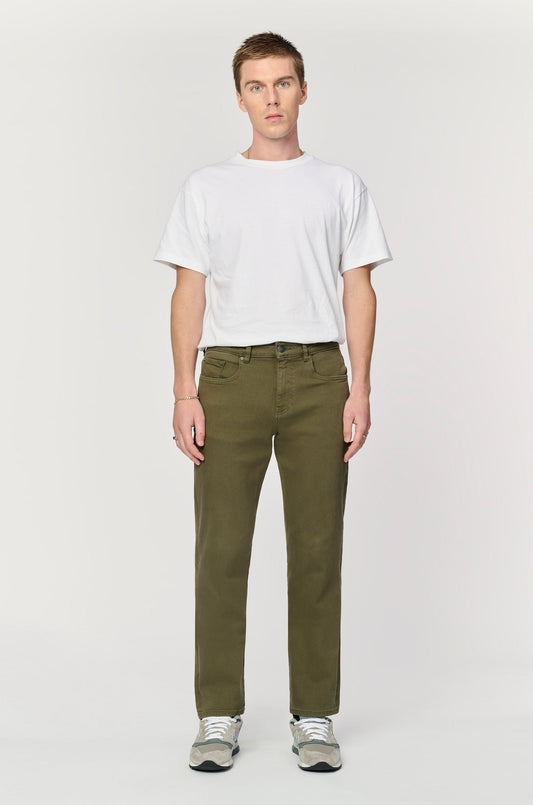 WARP & WEFT M BOTTOMS Ord Straight Denim - Moss Green