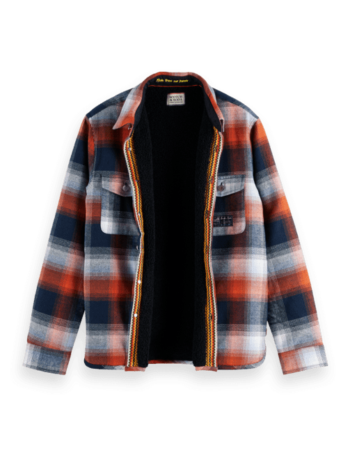 Teddy Lined Recycled Check Overshirt