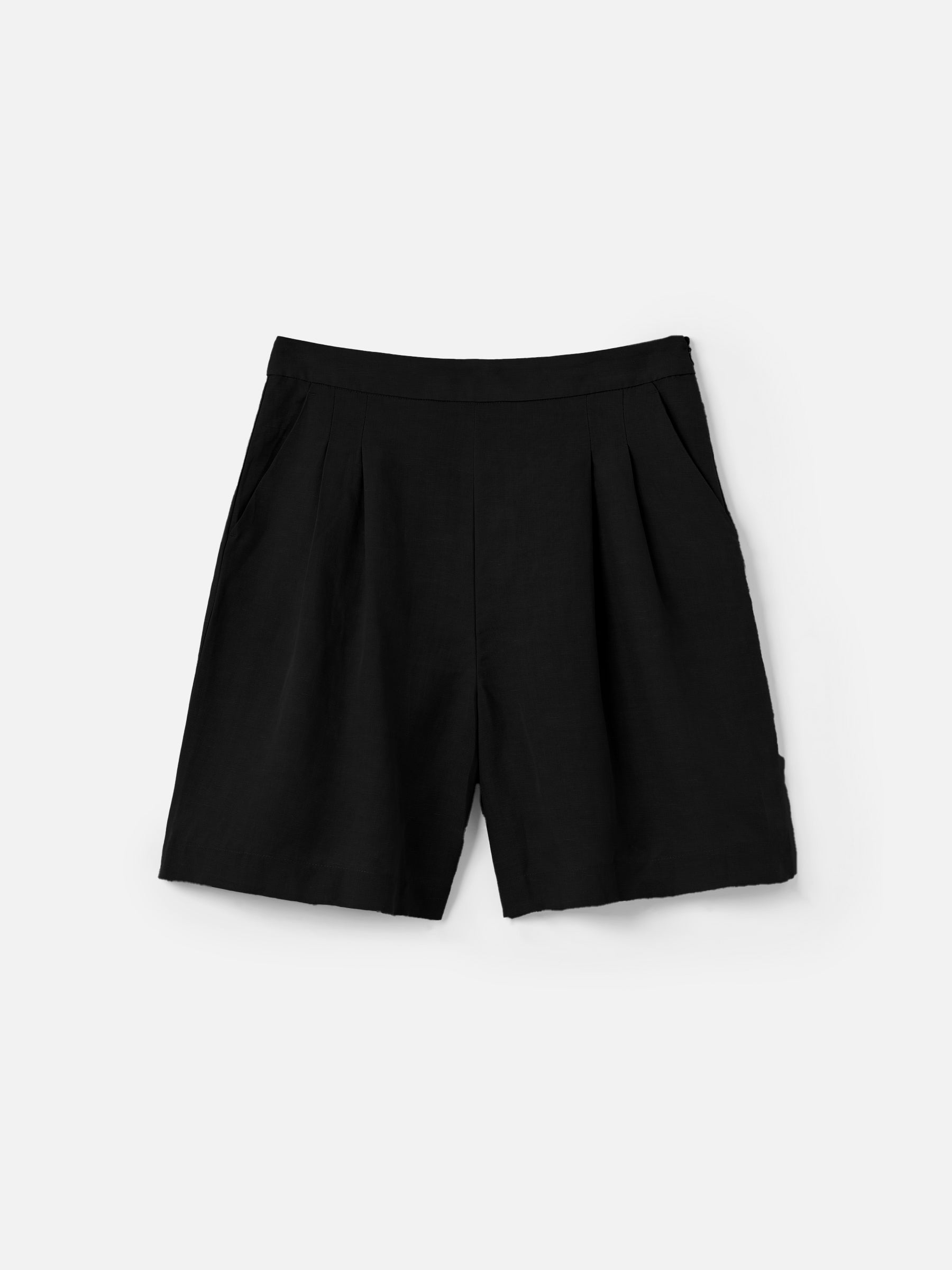 Bottoms - M&L THE LABEL - Linen Milan Pleated Bermuda Short - PLENTY