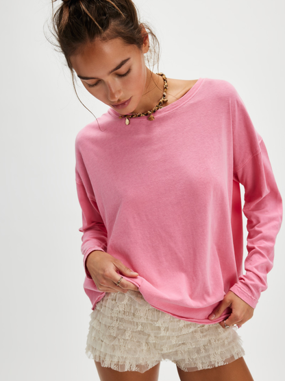 Nina Cotton Oversized Longsleeve Tee