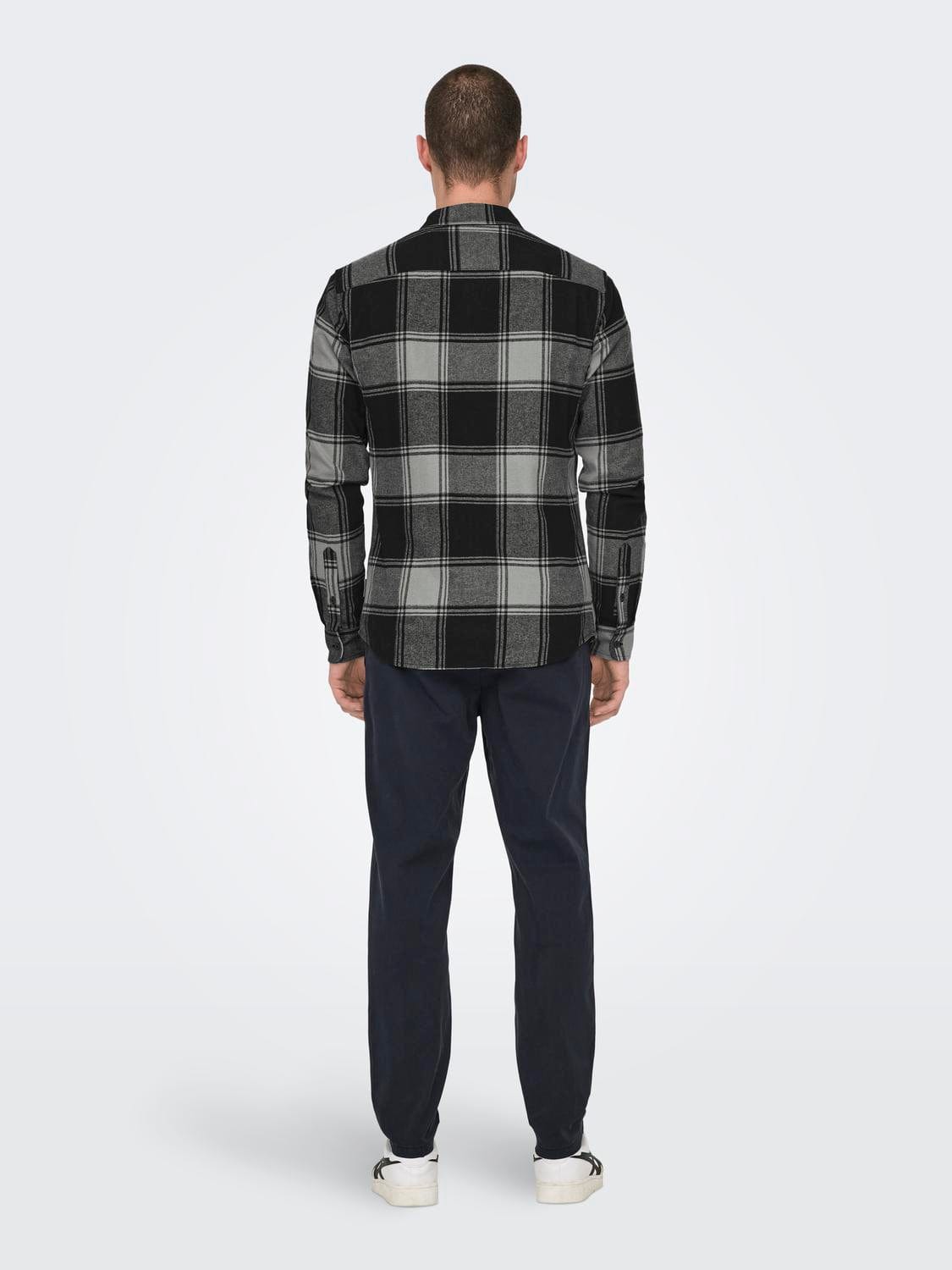 M TOPS - ONLY&SONS - Gudmund Long Sleeve Checked Shirt - PLENTY