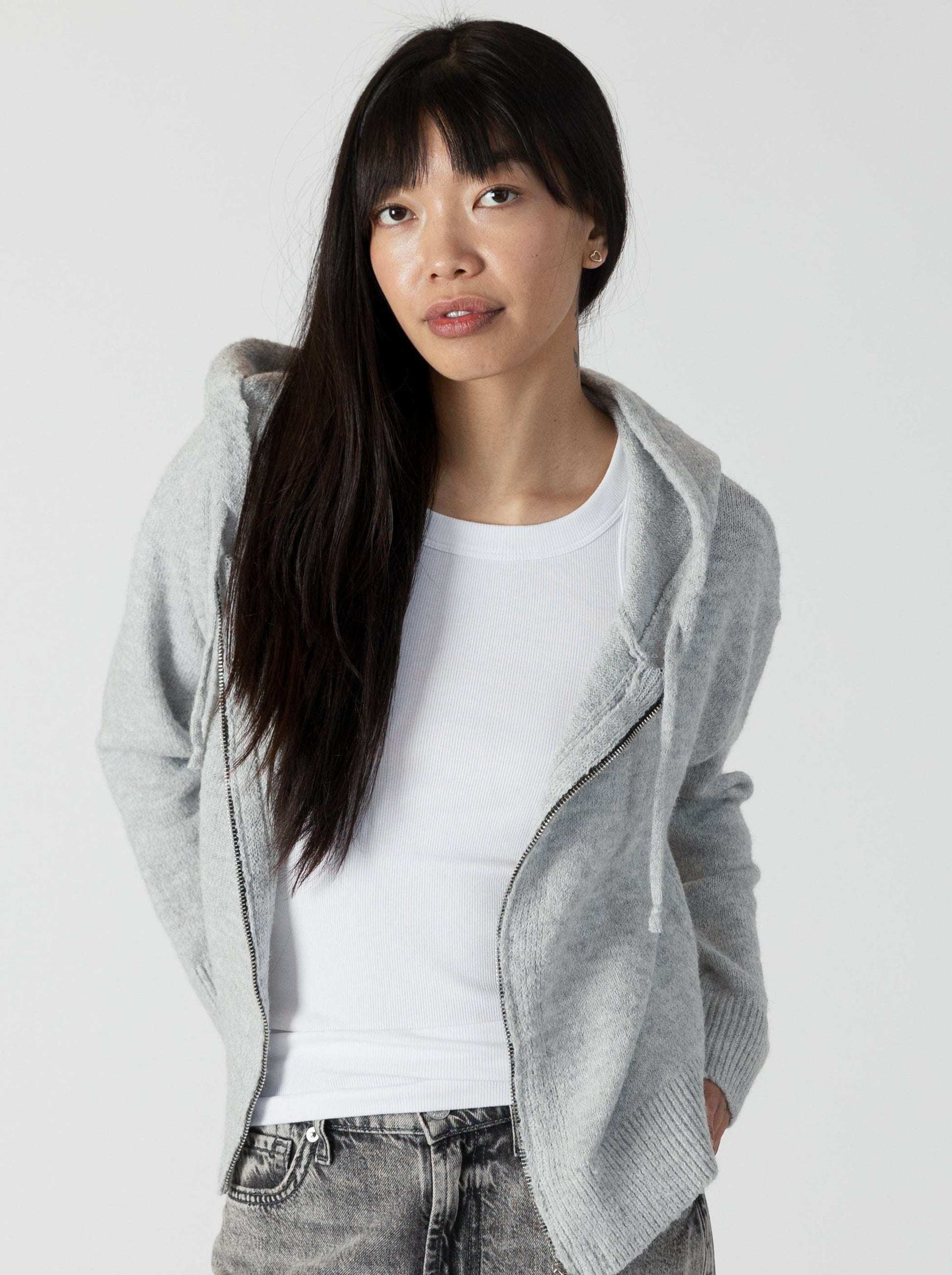 sweaters - LYLA + LUXE - Rylee Eco Lightweight Zip Hoody - PLENTY