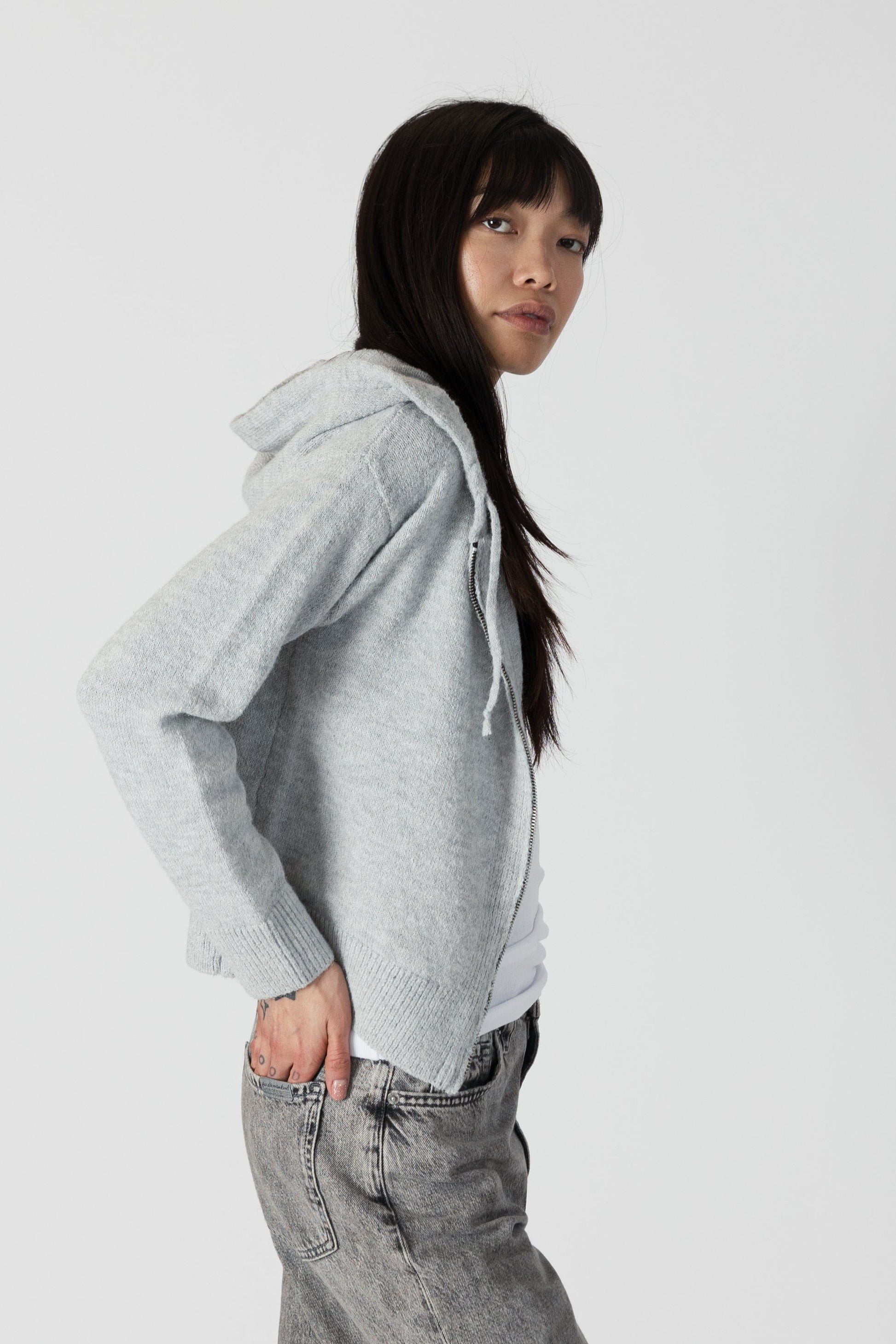 sweaters - LYLA + LUXE - Rylee Eco Lightweight Zip Hoody - PLENTY