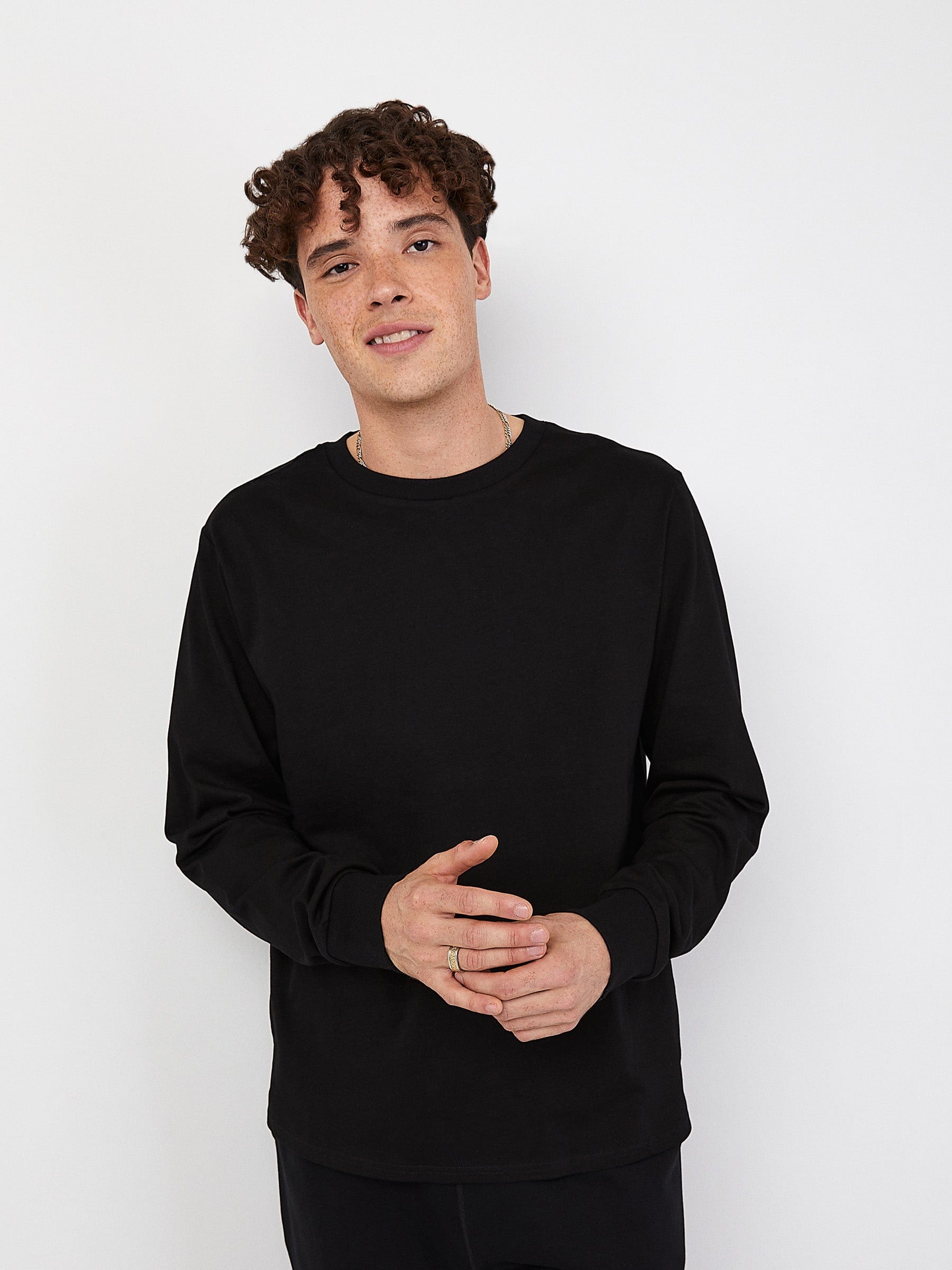 m top - ATRIUM - Classic Cotton Jersey Longsleeve Tee - PLENTY