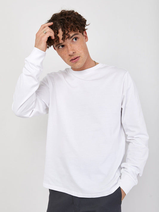 m top - ATRIUM - Classic Cotton Jersey Longsleeve Tee - PLENTY