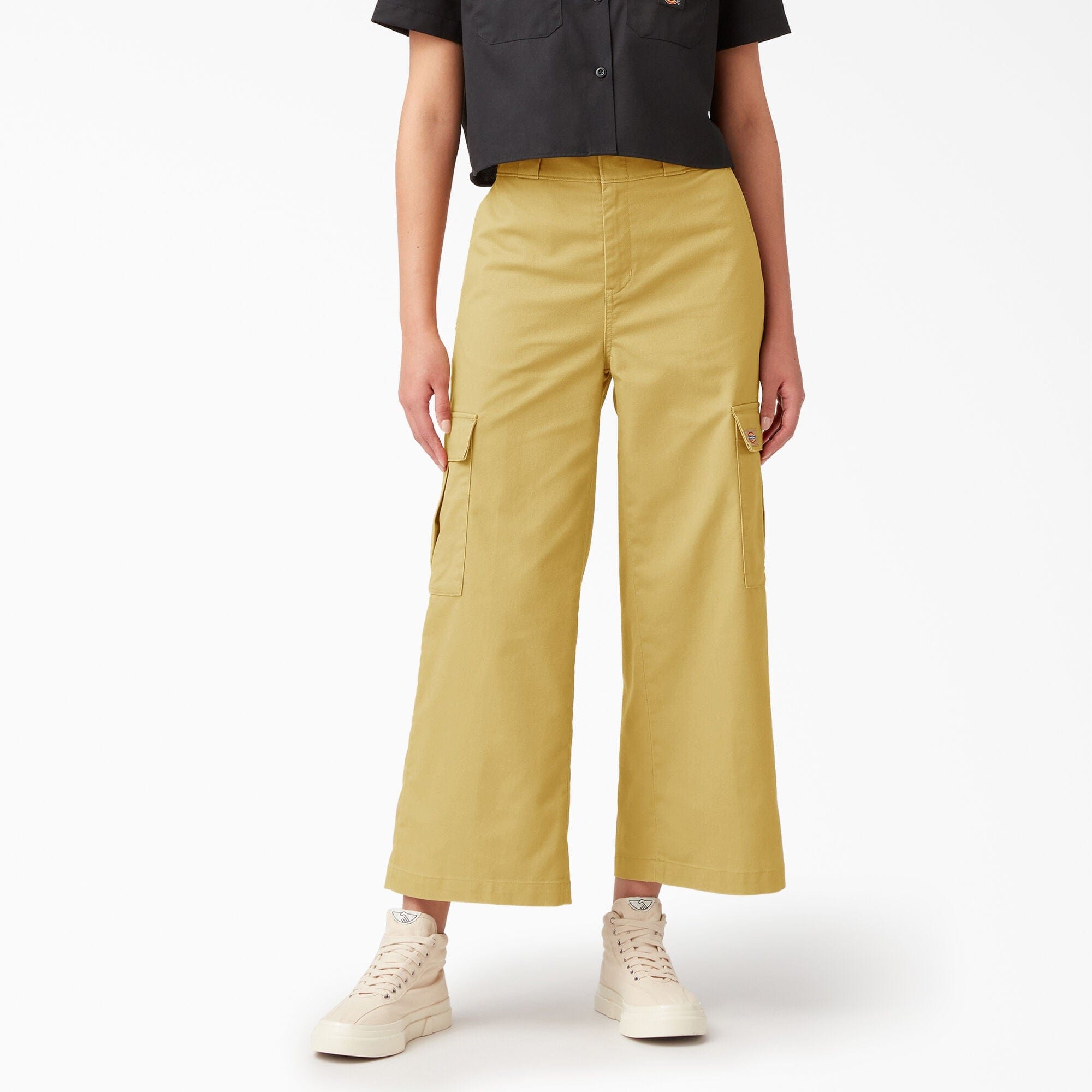 Twill Crop Cargo Pants