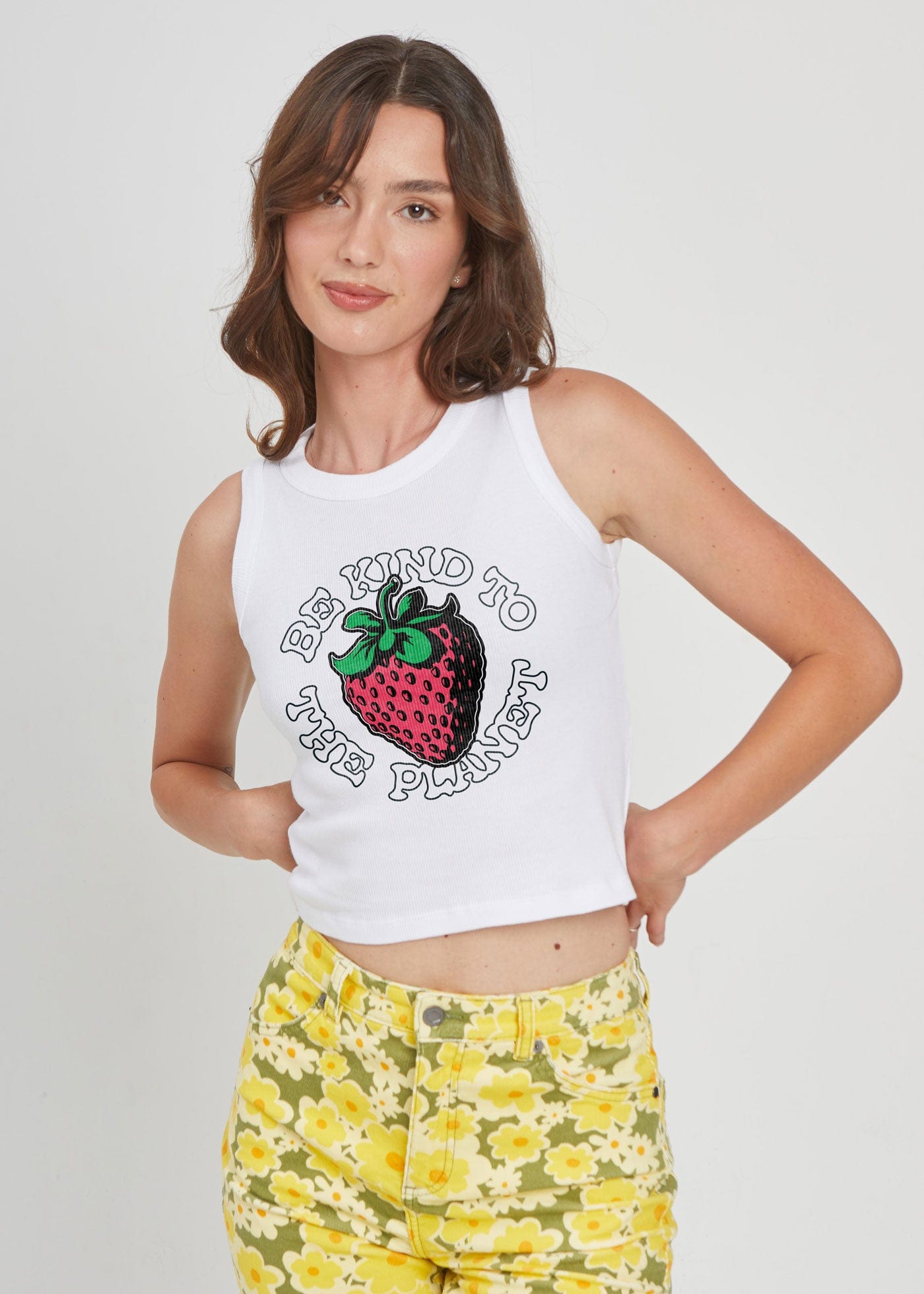 GIRL DANGEROUS TOPS White / XS Be Kind to the Planet Tank