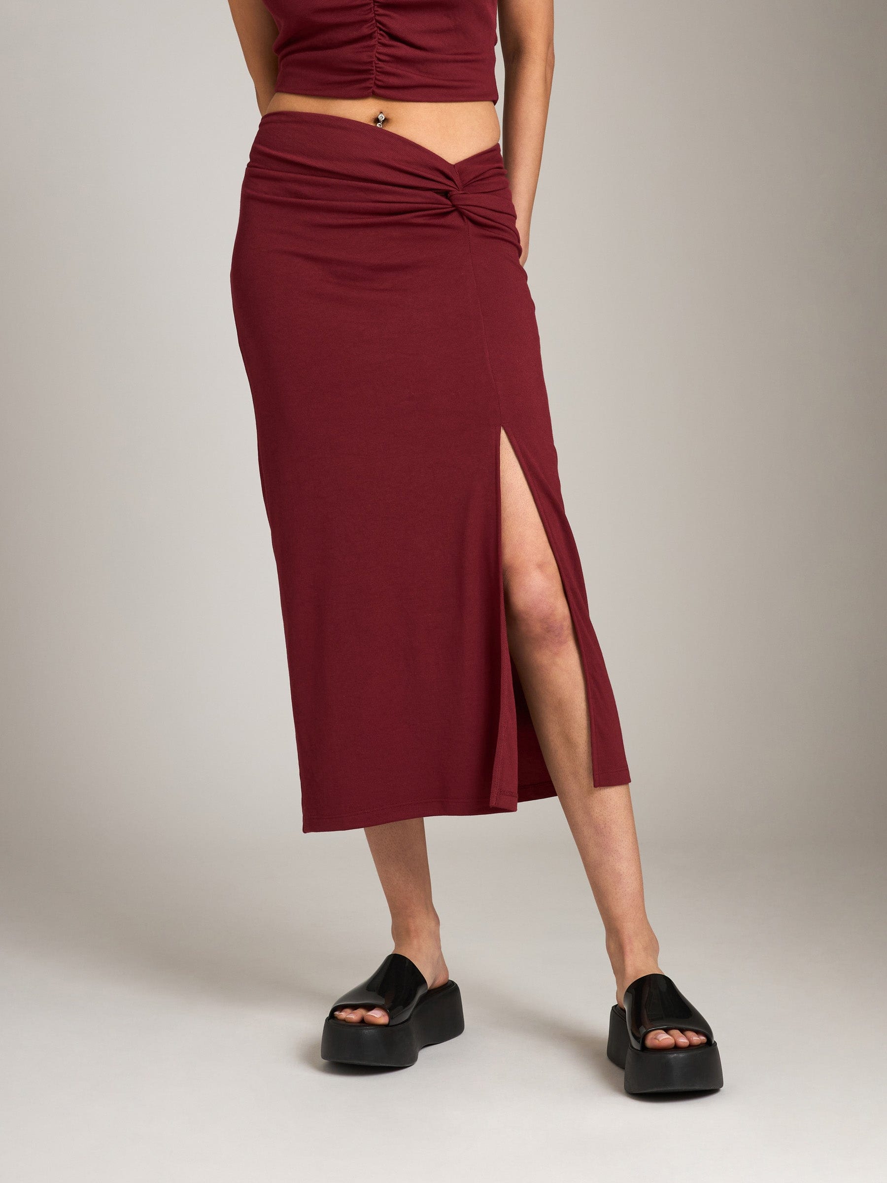 Bottoms - Monk & Lou - Luella Ruched Skirt - PLENTY