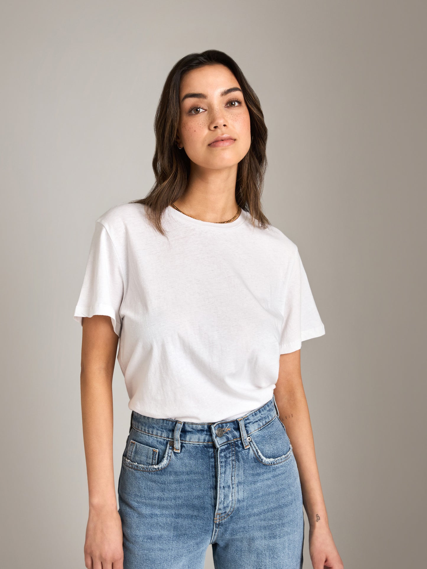 TOPS - Ribbon Luxe - Maisie Relaxed Crew Tee - PLENTY