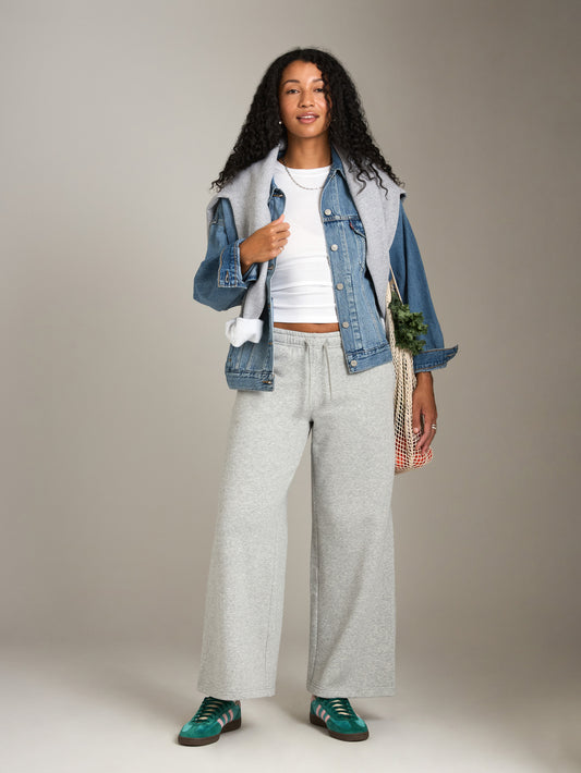 Marine Wide Leg Sweatpants