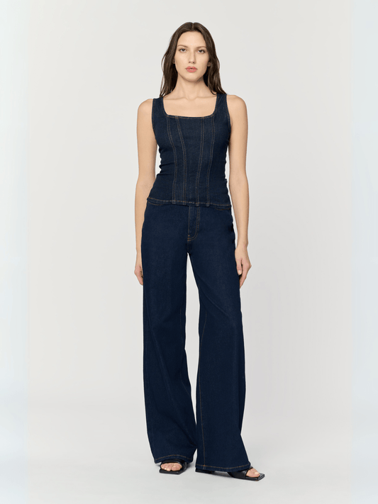 WARP & WEFT Denim NCE Relaxed Wide Leg - Long Gone Rinse