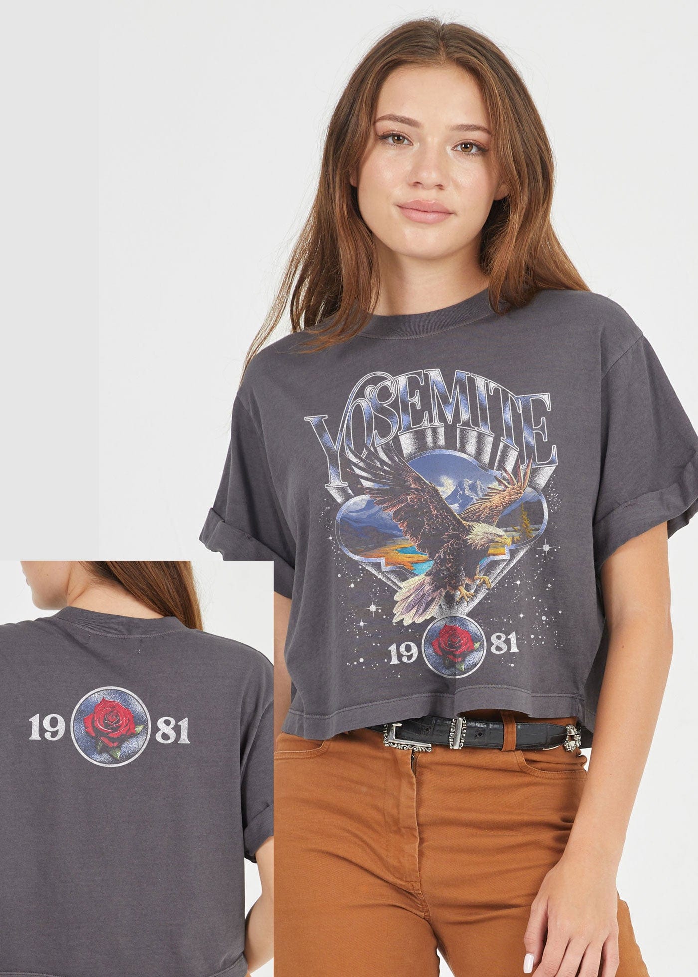 Yosemite Eagle Crop Boyfriend Tee