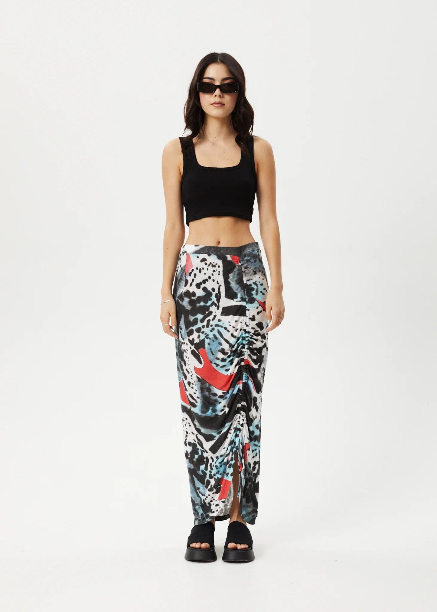 Bottoms - AFENDS - Dossy Sheer Maxi Skirt - PLENTY